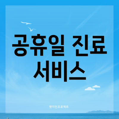 공휴일 진료 서비스