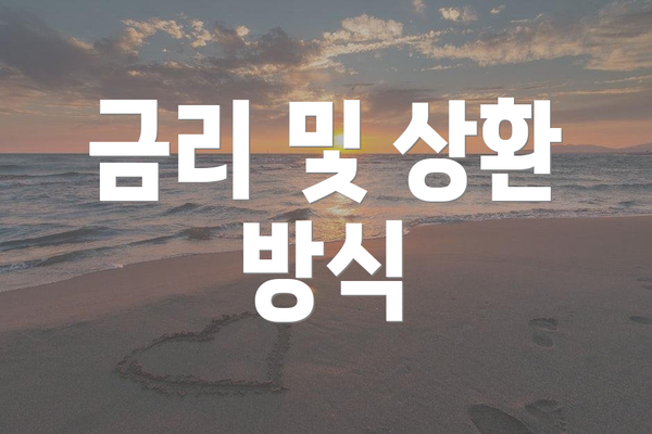 금리 및 상환 방식