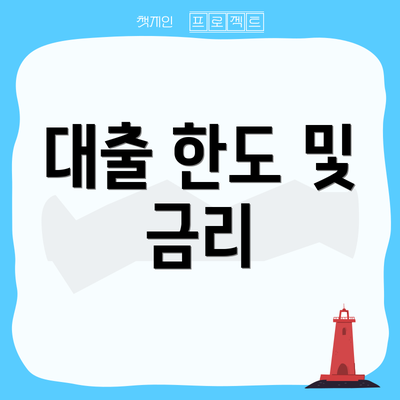 대출 한도 및 금리