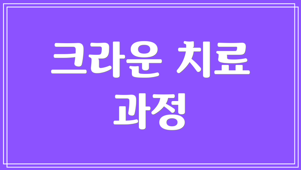 크라운 치료 과정