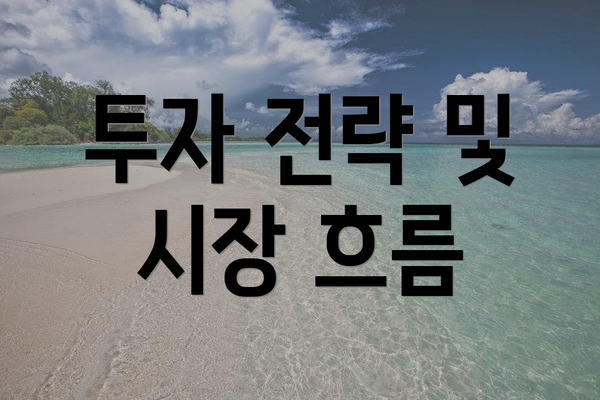 투자 전략 및 시장 흐름