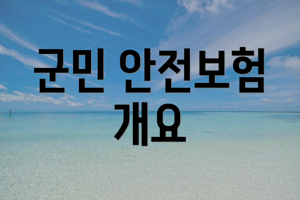 군민 안전보험 개요