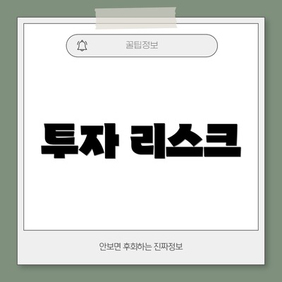 투자 리스크