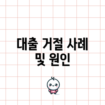 대출 거절 사례 및 원인