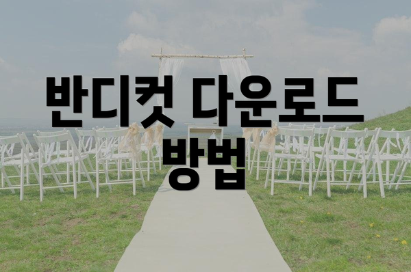 반디컷 다운로드 방법