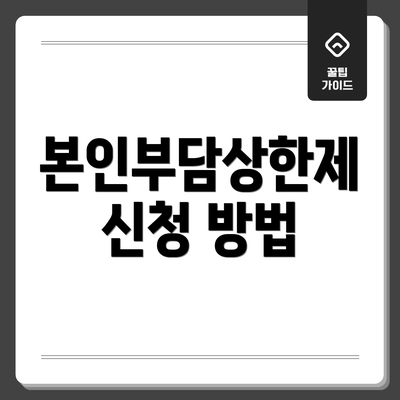 본인부담상한제 신청 방법