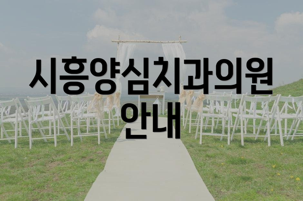 시흥양심치과의원 안내