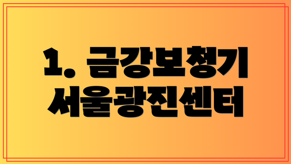 1. 금강보청기 서울광진센터