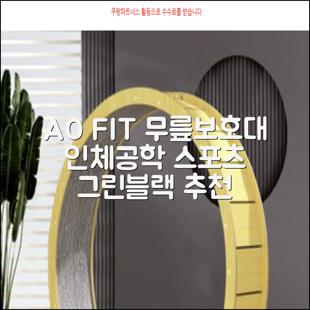 aoFIT무릎 보호대 전문 인체공학 스포츠 무릎받이, 1개, 그린블랙, 추천 리뷰