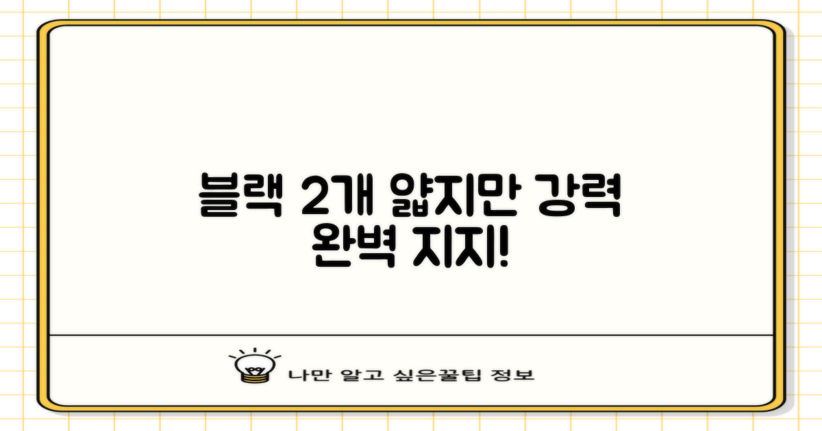 2개 블랙, 얇지만 강력한 지지