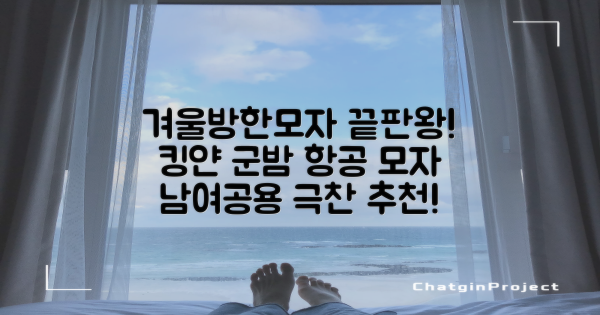 킹얀 겨울 방한모자 남여공용 군밤 항공 마스크 귀도리 모자 추천 리뷰