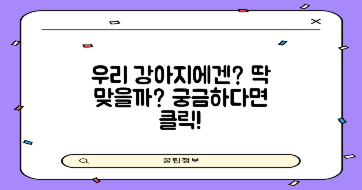 강아지에게 딱 맞을까?