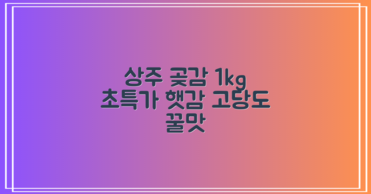 상주 곶감 초특가 1kg 고당도 햇감, 1개 추천 리뷰