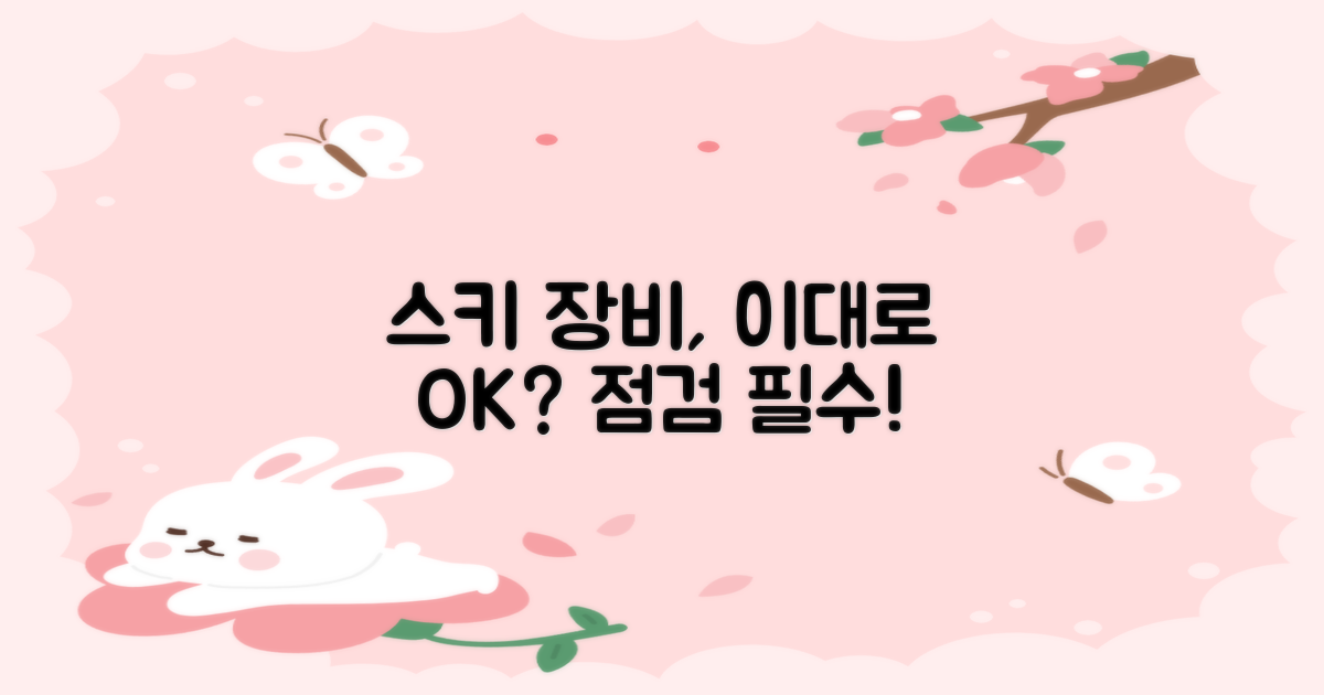 스키 장비, 이대로 OK?